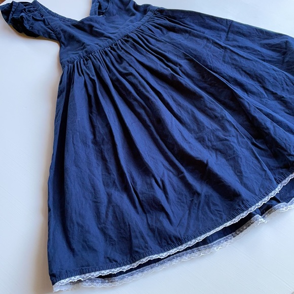 Lacey Lane | Navy Fairy Flutter Sleeve Dress | 4 - Picture 9 of 14